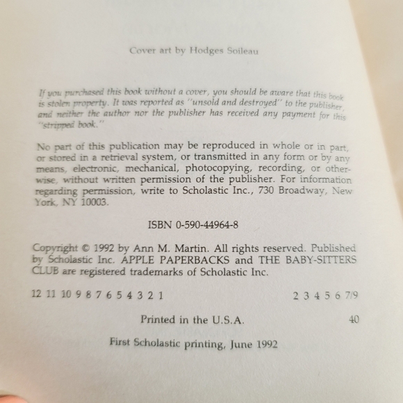Vintage 90s The Babysitters Club #55 Jessi's Gold Medal Scholastic Paperback - Picture 7 of 8